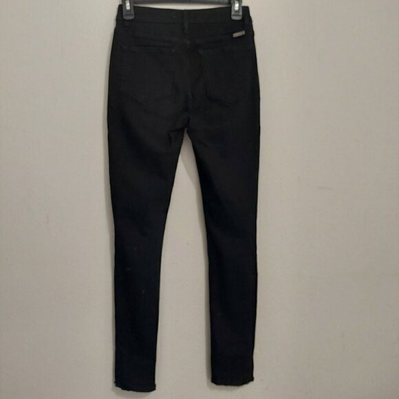 KanCan Womens Naya High Rise Super Skinny Jeans Sz 5/26 Black Distressed Stretch - Picture 6 of 11